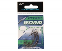 Крючки Flagman Worm Offset №4