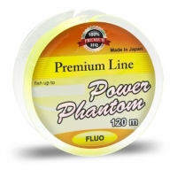 Леска Power Phantom Premium Line FLUO YELLOW 120m 0,16mm