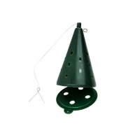 Кормушка зимняя, конусная, пластик (зелёная)