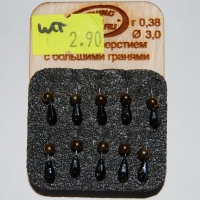 Капля с отверстием с большими гранями 0,38г d.3,0