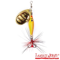 Блесна вращающаяся Lucky John TRIAN BLADE ROUND 9.0г цвет 001