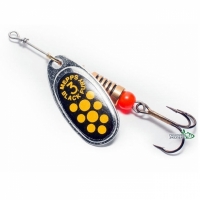 Блесна Mepps Comet Black Fury №3 (6.5г) silver-yellow