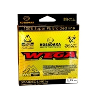 Плетенка Kosadaka Wega 150м,0,12 -6,35кг ярко-желтый