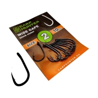 Крючки карповые CarpHunter WIDE GAPE №2 (black nickel) (10 шт.)