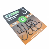 Крючки карповые CarpHunter WIDE GAPE №6 (black nickel) (10 шт.)