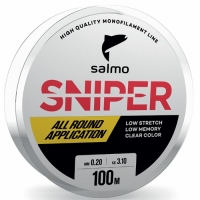 Леска монофильная Salmo SNIPER CLEAR 100м 0.22мм 3.80кг