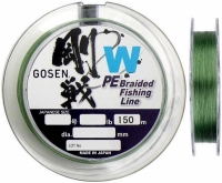 Gosen W4 braid  150m 0.132 mm 4.0 kg  Moss Green