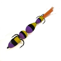 Мандула "Рыбка" фиолетовая/желтая 11см
