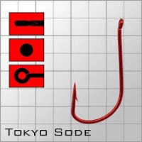 Крючки metsui TOKYO SODE цвет red, размер № 10, в уп. 12 шт.