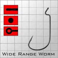 Крючки metsui WIDE RANGE WORM цвет bln, размер № 2, в уп. 6 шт.