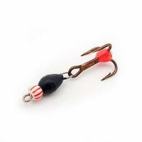 Мормышка Дьявол с подвесным тройником (вольфрам), размер 3.0мм вес 0.5гр