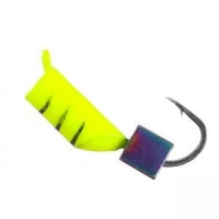 Мормышка вольфрамовая "Столбик лимонный" с кубиком хамелеон, 2.0мм вес 0.5г