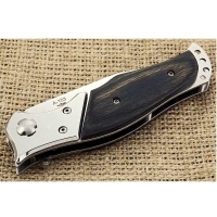 Нож автоматический выкидной с деревянной ручкой Ножемир Хариус A-153