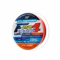 Шнур Flagman PE Hybrid F4  135m FluoOrange  0,08mm. 3.6кг/8b