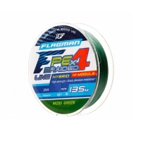 Плетенка Flagman	PE Hybrid F4 135m MossGreen 0,08mm. 3,6кг/8lb
