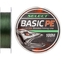 Шнур Select Basic PE X4 100m (тёмно-зелёный) 0.12mm 12lb/5.6kg