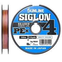 Шнур Sunline Siglon PE х4 100m (мульт.) #0.8/0.153mm