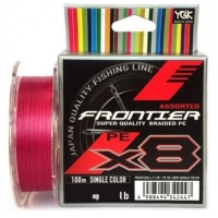 Шнур плетеный YGK Frontier X8 100m #1.2/0.187mm 12lb (розовый)