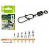 Вертлюг с карабином Hitfish X-Patten Rolling Swivel With Round Snap №10 (6шт)