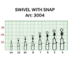 Вертлюжок с застежкой Fish Season Swivel with snap Nice №10, 12кг, (10шт)