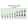 Вертлюжок с застежкой Fish Season Swivel with snap Safety №8, 5кг, (9 шт)