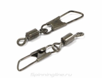 Вертлюг с карабином Metsui Rolling Swivel With Safety Snap new black, №9 (12шт)