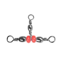 Вертлюг Sprut Barrel Triple Swivel Style 2 Red Beads/Т-образный 14х16 (4шт)