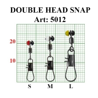 Вертлюжок с застежкой Fish Season Double head Snap №M (уп. 4 шт.)