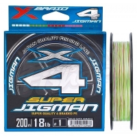 Шнур YGK X-Braid Super Jigman X4 200м Multicolor #1.0, 0.165мм, 18lb, 8.2кг