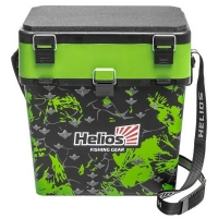 Ящик рыболовный зимний Helios SHARK 19л двухсекционный 40x26x39см